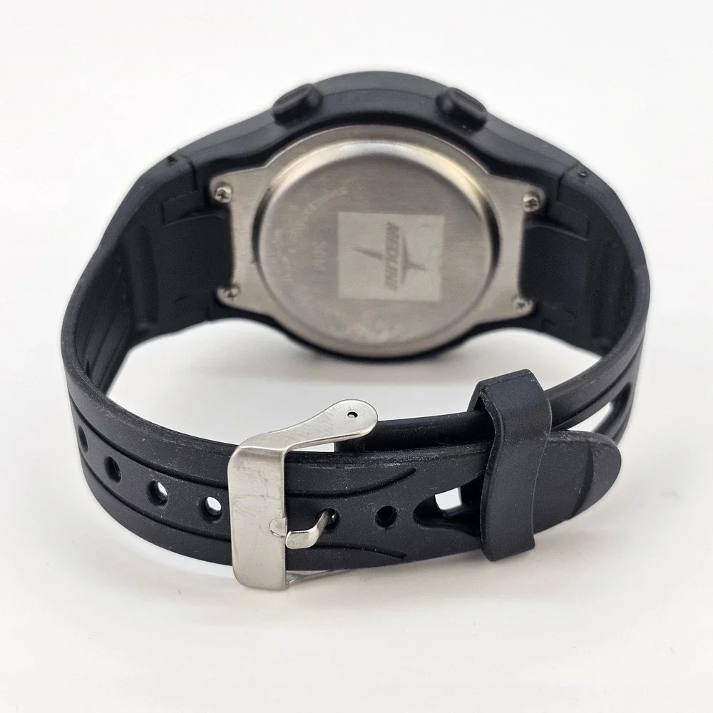 Medline Watch Unisex Black Silver‎ Digital Heart Rate Monitor WR30M New Battery